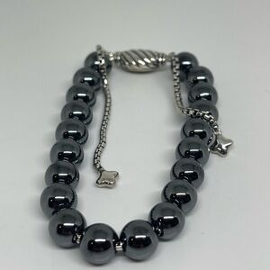 David Yurman Silver Beaded Bracelet